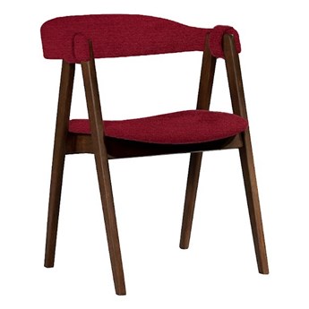 SELSEY Krzesło tapicerowane Llana bordowe