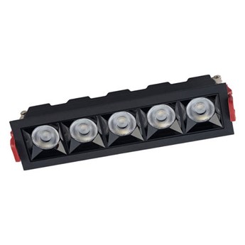 Liniowa oprawa sufitowa wpuszczana MIDI LED BLACK 4000K 20W | czarny