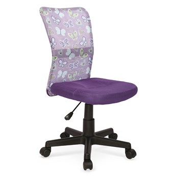 Krzesło obrotowe do biurka siatka DINGO fotel młodzieżowy fioletowy