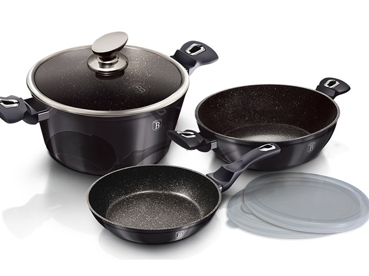 Komplet garnków CARBON PRO z pokrywkami BH/6905 6 el. - Homla Kategoria Zestawy garnków i patelni
