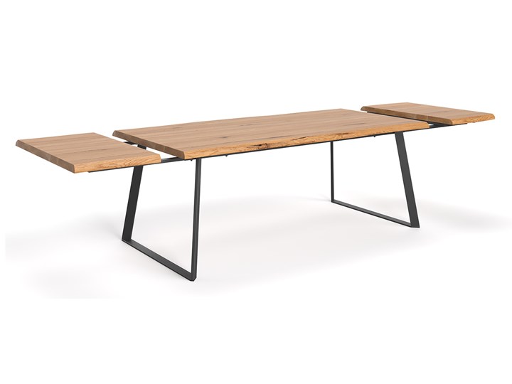 Stół drewniany Delta z dostawkami Dąb 120x90 cm Dwie dostawki 50 cm Wysokość 75 cm Drewno Rozkładanie Rozkładane Liczba miejsc Do 6 osób