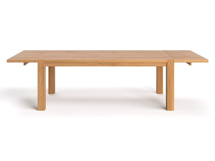 Stół Gustav z litego drewna z dostawkami Dąb 120x90 cm Jedna dostawka 50 cm Wysokość 75 cm Drewno Styl Tradycyjny