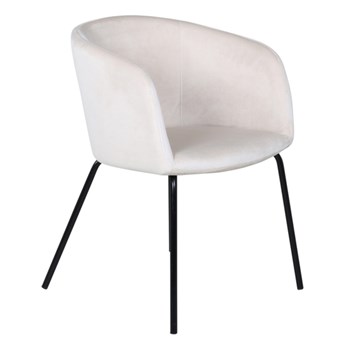 SELSEY Krzesło tapicerowane Ressator jasnobeżowy velvet
