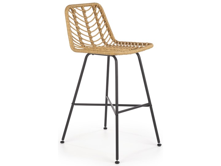 Hoker rattan H97 na czarnych metalowych nogach