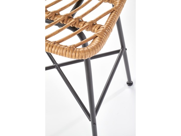 Hoker rattan H97 na czarnych metalowych nogach Styl Nowoczesny Tworzywo sztuczne Pomieszczenie Kuchnia