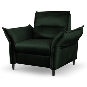 SELSEY Fotel kubełkowy Wlora ciemnozielony velvet hydrofobowy