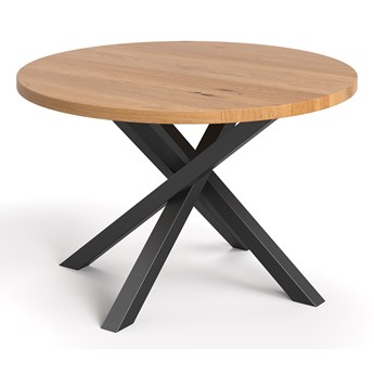 Stół okrągły Aster z litego drewna Dąb 110 cm