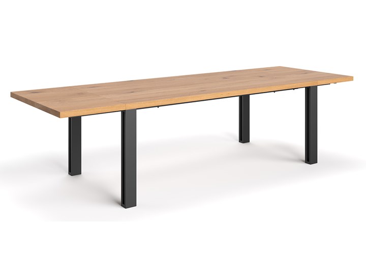Stół rodzinny Fold z dostawkami Dąb 140x80 cm Jedna dostawka 60 cm