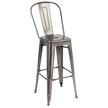 Krzesło barowe wysokie, hoker TOWER BIG BACK 76 (Paris) metal