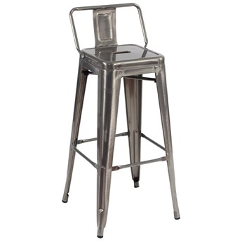 Krzesło barowe, hoker metalowy TOWER BACK 66 (Paris) metal