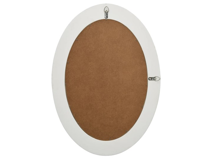 vidaXL Lustro ścienne w stylu barokowym, 50x70 cm, białe Lustro z ramą Owalne Kolor Biały