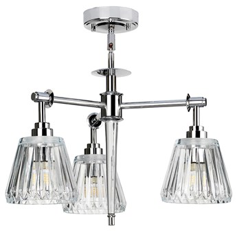 SELSEY Lampa wisząca Agettie szklana średnica 47,1 cm chrom