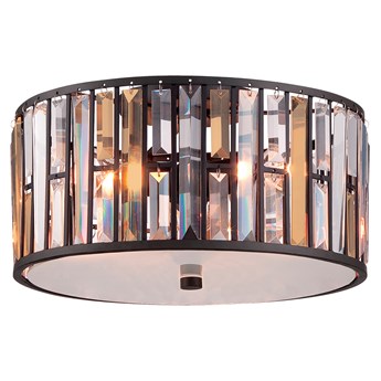 SELSEY Lampa wisząca Giell z kryształu średnica 41,9 cm brązowa
