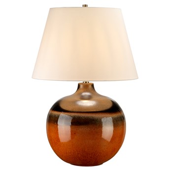 SELSEY Lampa stołowa Callero biała/pomarańczowa