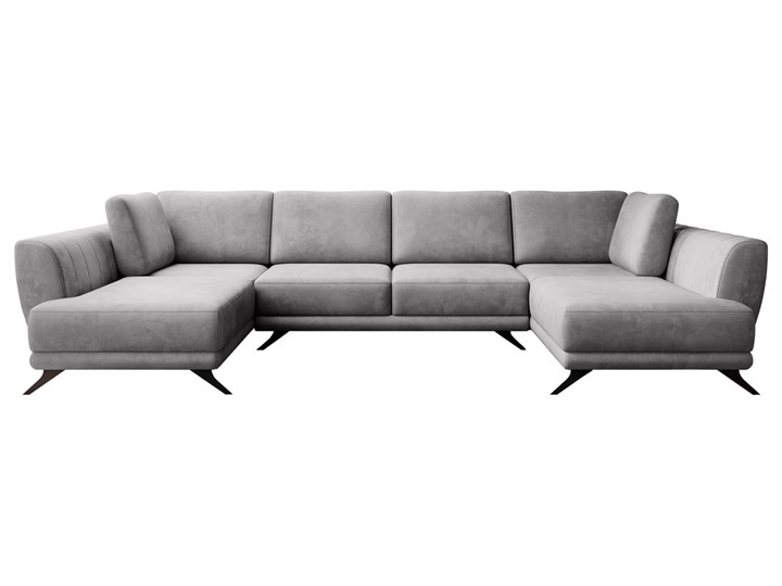 SELSEY Narożnik z funkcją spania Elperal U-kształtny z pojemnikiem uniwersalny szary w tkaninie hydrofobowej Głębokość 191 cm Wysokość 90 cm Funkcje Z regulowanymi zagłówkami Materiał obicia Tkanina