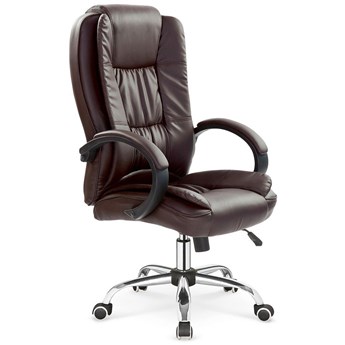 Fotel biurowy obrotowy RELAX gabinetowy ciemny brąz eco skóra
