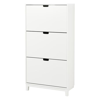 IKEA STÄLL Szafka na buty, 3 przegrody, biały, 79x29x148 cm