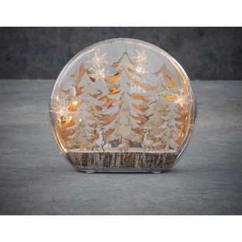 Dekoracja TREE kula śnieżna na baterie 22x25x6 cm - Homla
