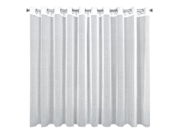 Firana gotowa biała na przelotki 350X150 Poliester Wzór Gładkie 350x150 cm Kategoria Firany