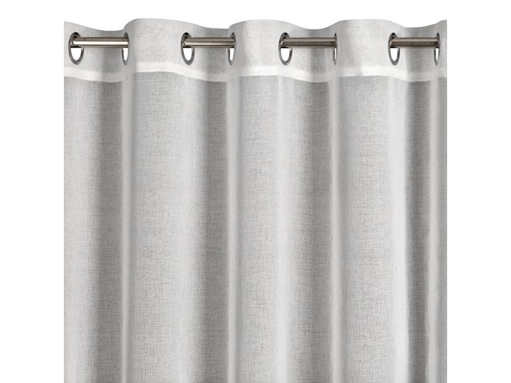 Firana gotowa biała na przelotki 350X150 Poliester 350x150 cm Mocowanie Kółka