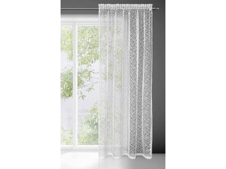 Firana gotowa biała na taśmie 140X270 Poliester 270x140 cm Mocowanie Taśma