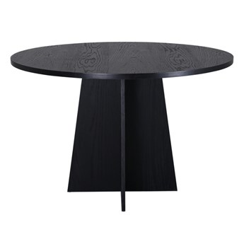 SELSEY Stół do jadalni Quishly okrągły średnica 110 cm/dąb czarny