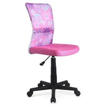 Krzesło obrotowe do biurka siatka DINGO fotel młodzieżowy różowy