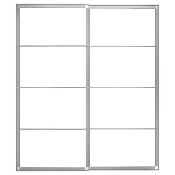 IKEA PAX Obudowa drzwi przes. z prowadnicami, aluminium, 200x236 cm