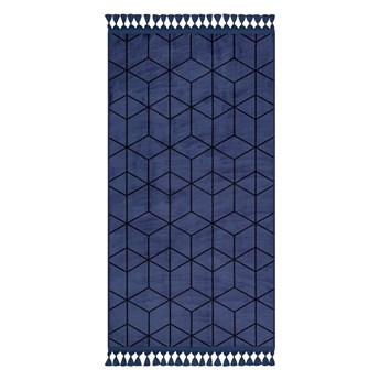 Niebieski dywan odpowiedni do prania 120x80 cm − Vitaus