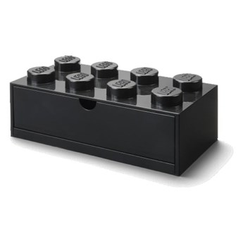 Czarna skrzynka na biurko z szufladą Brick - LEGO®