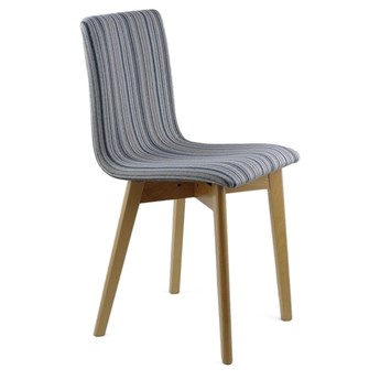 Krzesło drewniane GRIM bukowa rama, tapicerka w paski