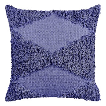 Beliani Poduszka dekoracyjna fioletowa bawełniana 45 x 45 cm jednolity wzór geometryczny tuftowana boho poszewka
