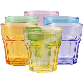 Trend Glass Szklanki do wody i napojów Gigi Rainbow Blast 230 ml