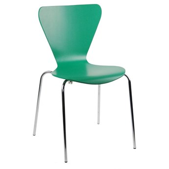 Krzesło zielone IVO sklejka, metalowa rama