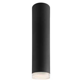 Czarna lampa sufitowa ze szklanym kloszem − LAMKUR