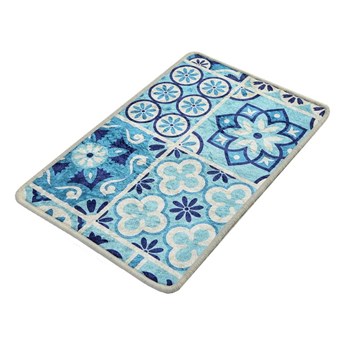 Niebieski dywanik łazienkowy 60x40 cm Seramik − Foutastic