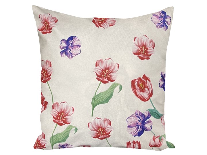 Poszewka welurowa w tulipany JCL-480 Poduszka syntetyczna 40x40 cm Kategoria Poduszki