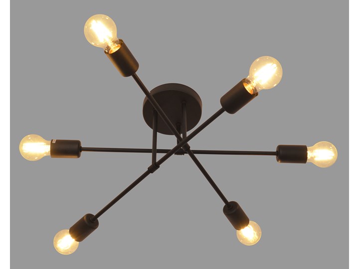 Lampa przysufitowa CAMBRIDGE W-2022/6 BK/H Nieregularne Metal Lampa designerska Kategoria Lampy sufitowe