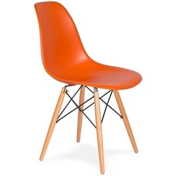 Krzesło DSW WOOD sycylijski pomarańcz .08 - podstawa drewniana bukowa