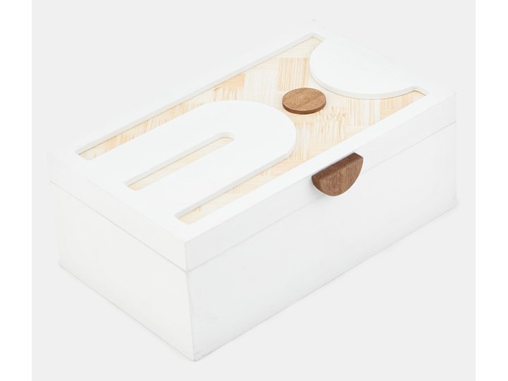 Sinsay - Pudełko do przechowywania - Biały Pudełka Kategoria Pudełka do przechowywania