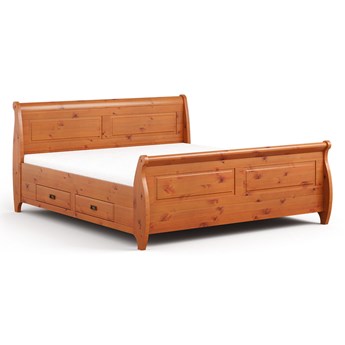 Sosnowe łóżko z drewna bejca Toskania 180cm