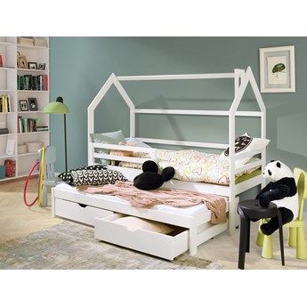 Łóżko dziecięce domek DISNEY 80x180 białe Lano Meble
