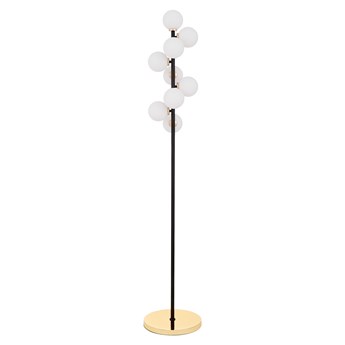 Lumina Deco LAMPA STOJĄCA PODŁOGOWA CZARNO-ZŁOTA PETRICA W9