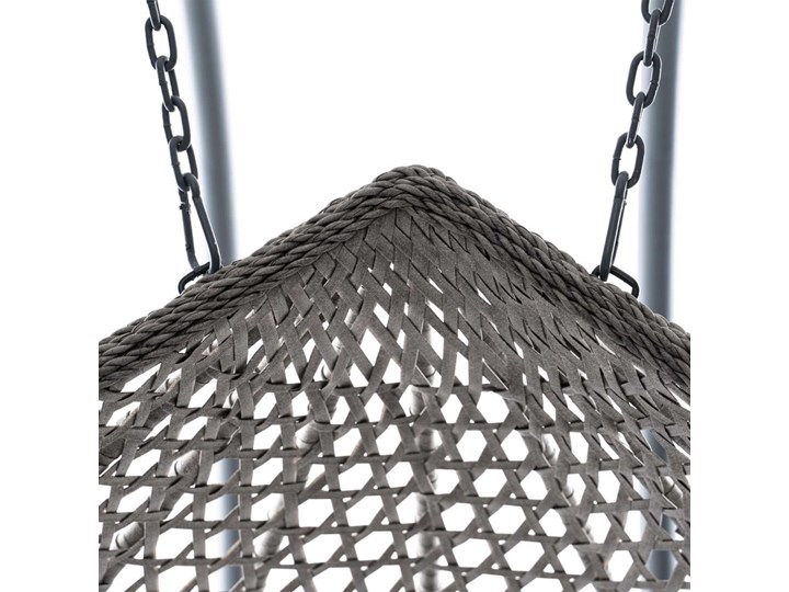 Fotel wiszący ogrodowy 2 osobowy SC-028 szary /OUTLET Stal Rattan Metal Technorattan Wiszące Styl Nowoczesny Kategoria Fotele ogrodowe
