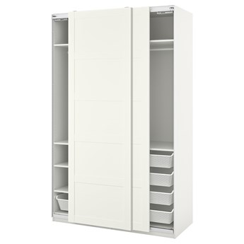 IKEA PAX / BERGSBO Kombinacja szafy, biały/biały, 150x66x236 cm