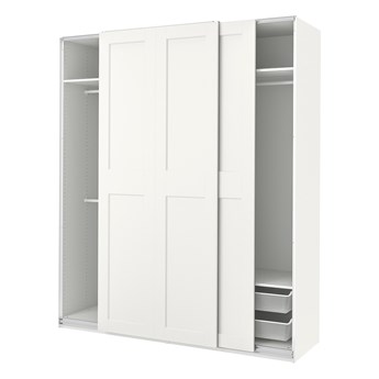IKEA PAX / GRIMO Kombinacja szafy, biały/biały, 200x66x236 cm