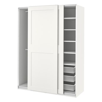 IKEA PAX / GRIMO Szafa, biały/biały, 150x66x201 cm