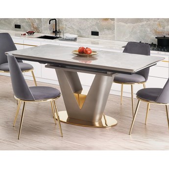 Rozkładany stół z nogą w kształcie litery V Valentino