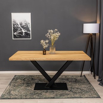 Stół z litego drewna dębowego PARKER 160cm do salonu jadalni nowoczesny design