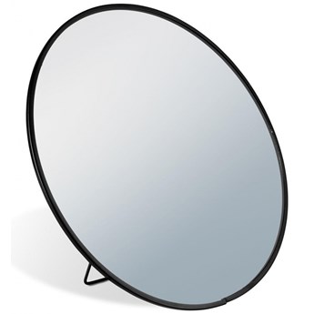 Lusterko lustro kosmetyczne do makijażu stojące metalowe czarne 20 cm kod: O-569559